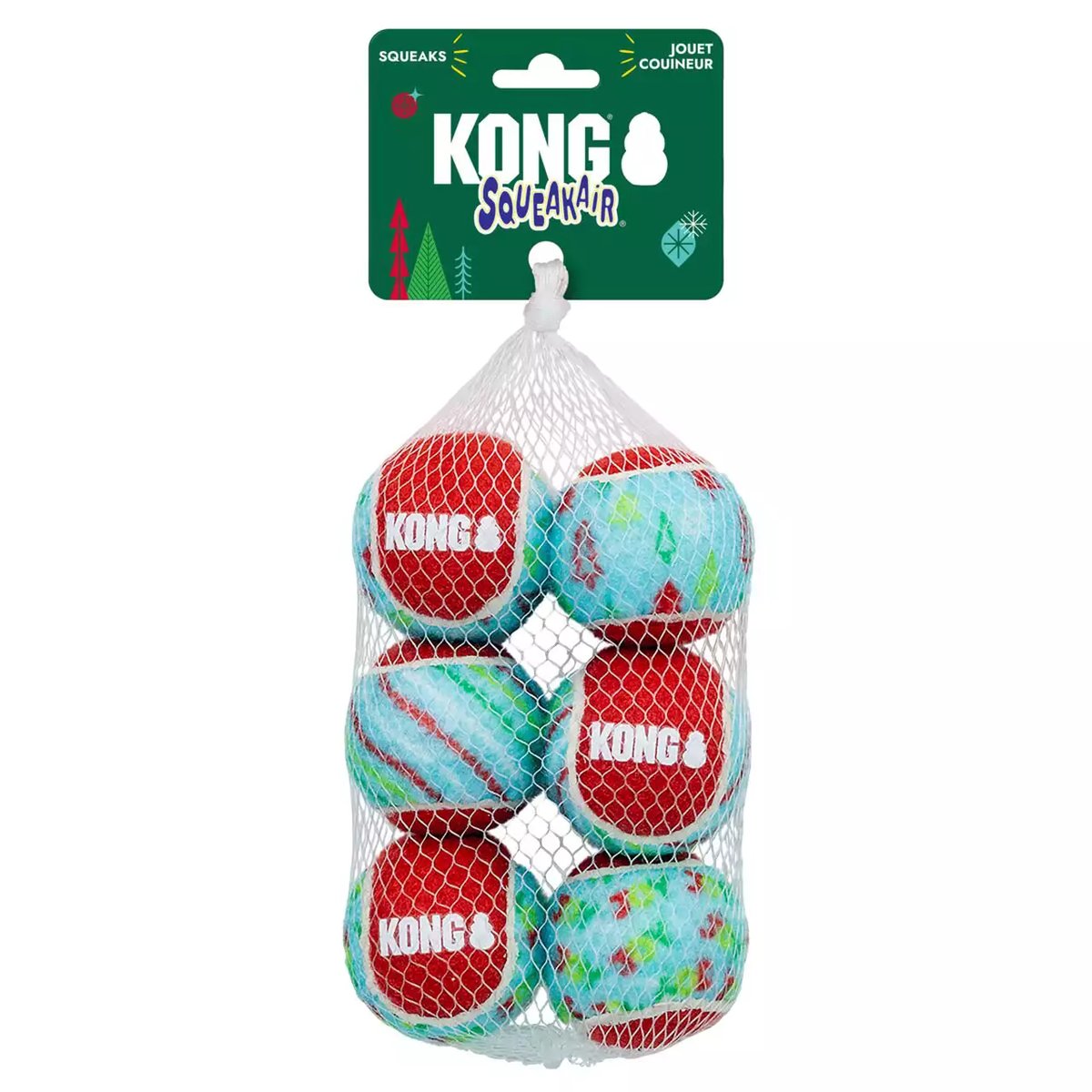 KONG Holiday SqueakAir koera tennisepallid M, 6 tk - Tootepilt 1