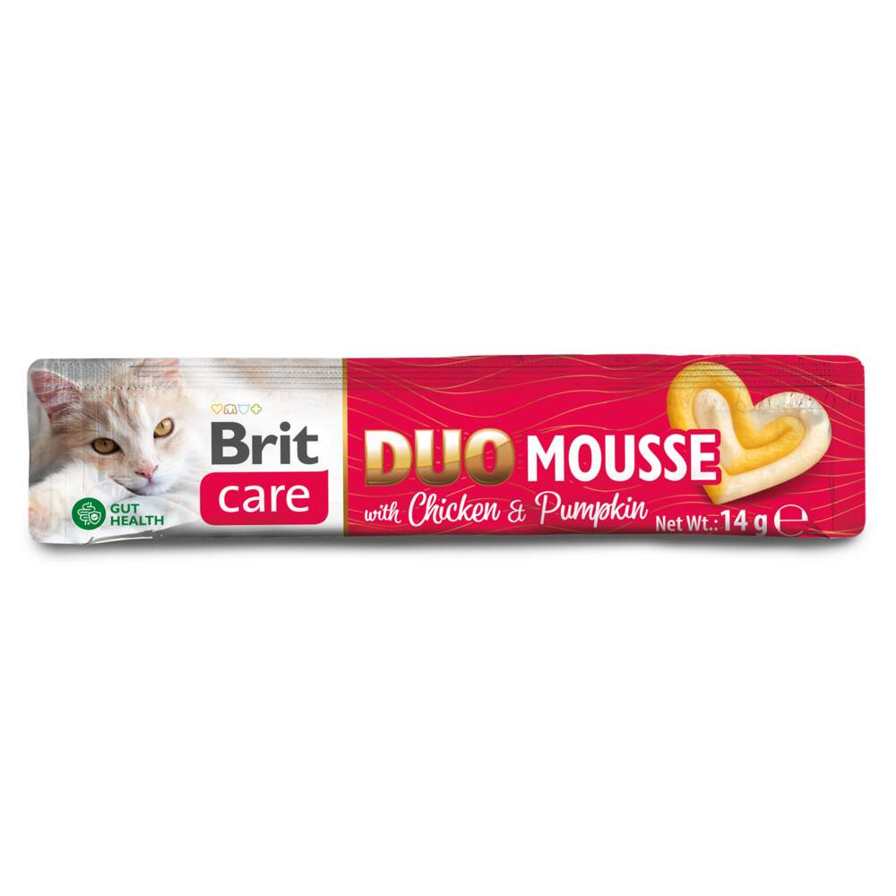 Brit Care Duo Mousse kārums kaķiem, vista/ķirbis, 4x14 g - Produkta attēls