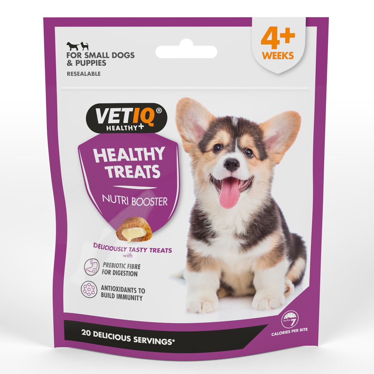 VetIQ Nutri-Booster funkciniai skanėstai šuniukams, su vištiena, 50g - 