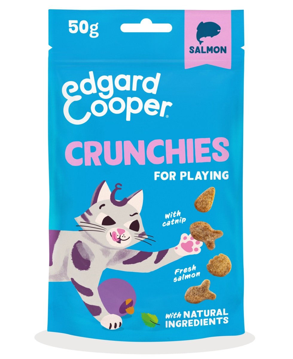 EDGARD COOPER Crunchies gardumi kaķiem, lasis, 50g - Produkta attēls