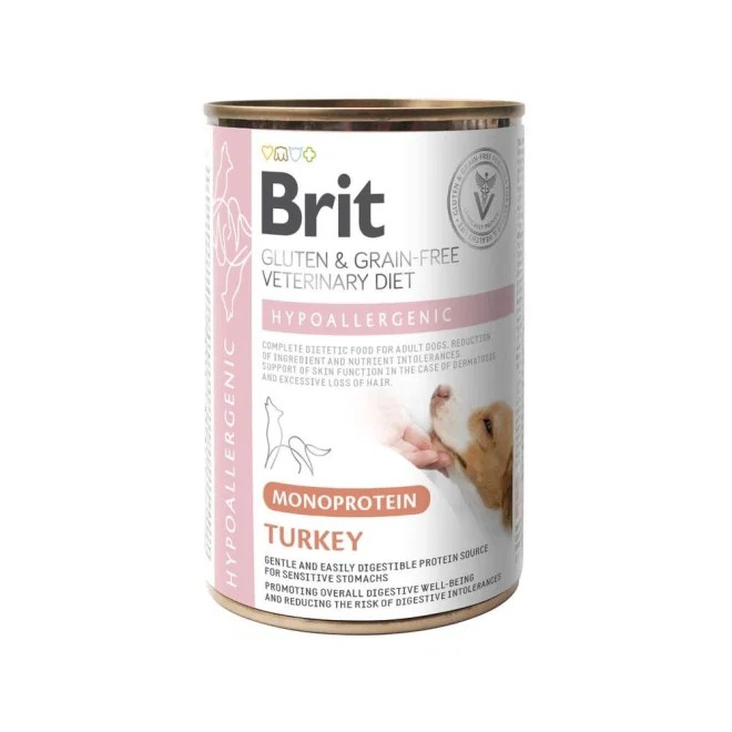 Brit GF Hypo Mono erisööt, konserv koerale, kalkun, 400 g - Tootepilt 1