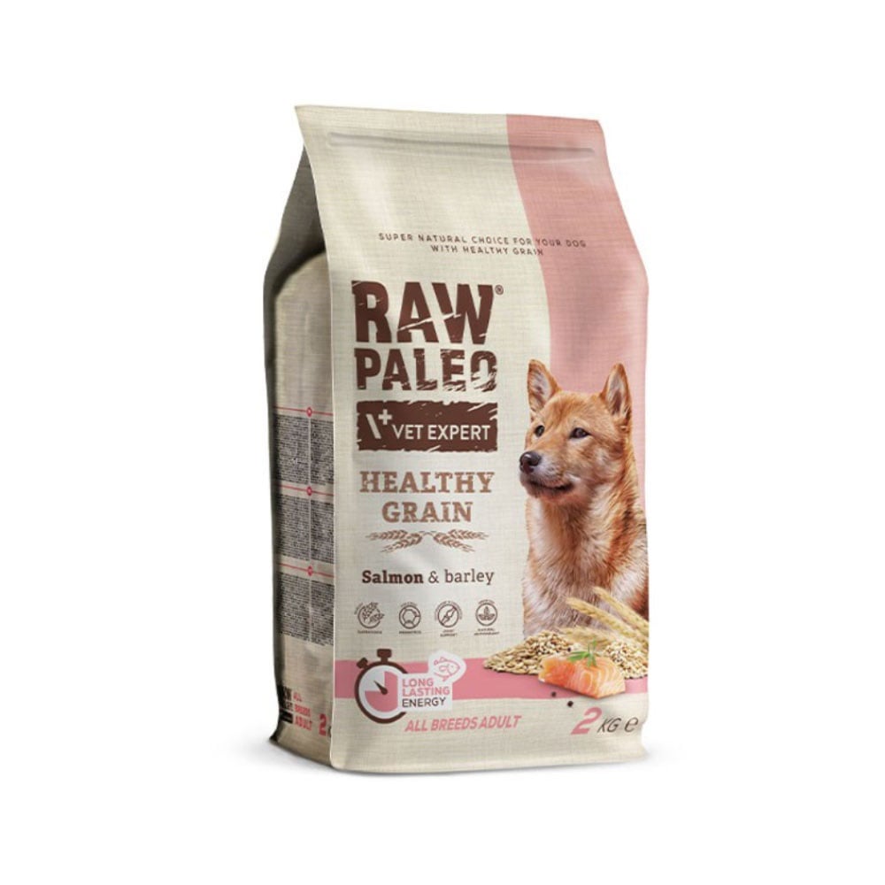 Raw Paleo Healthy Grain Adult sausas maistas šunims su lašiša, 2 kg -  1
