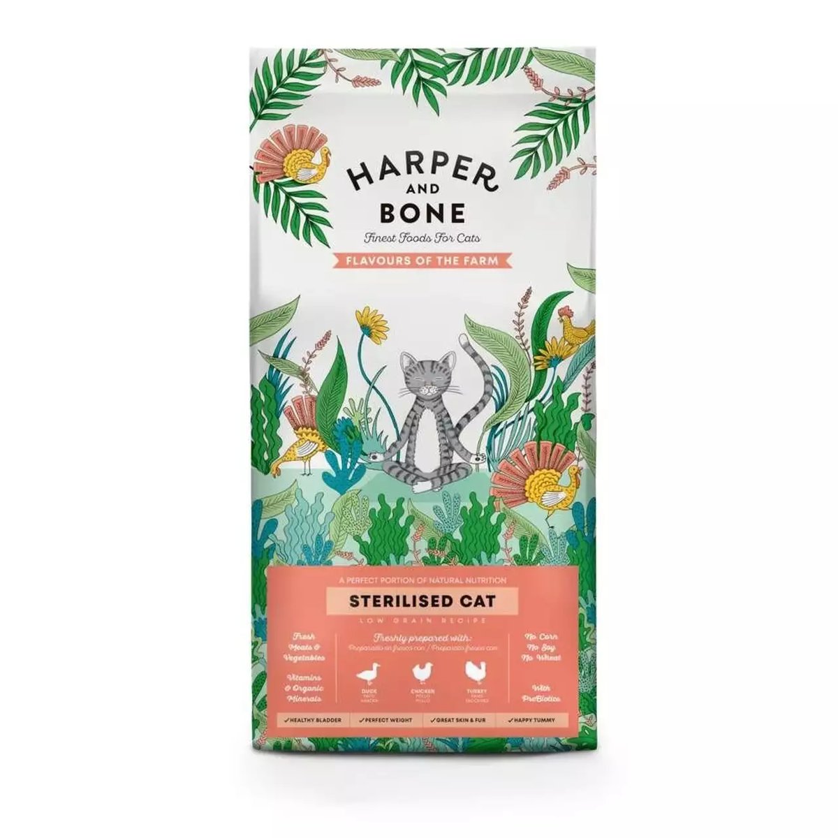 Harper and Bone Sterilised Flavours Farm sausā barība kaķiem, 5kg - Produkta attēls