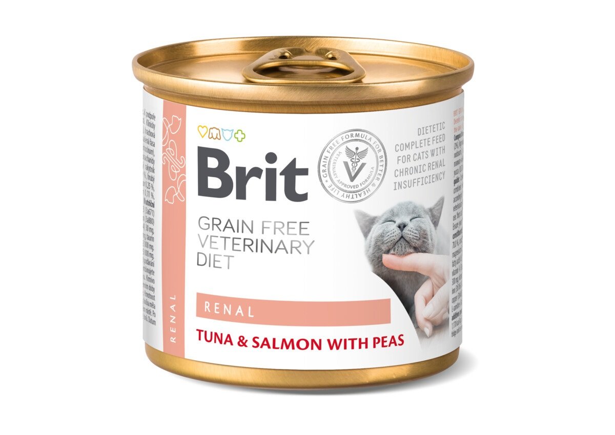 BRIT GF VD Renal mitrā barība kaķiem, tuncis/lasis/zirņi, 200g - Produkta attēls