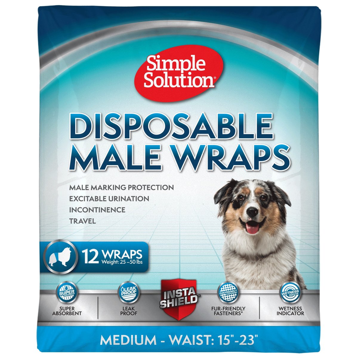 Simple Solution vienreizējie pamperi suņiem (puikām), M N12 - Produkta attēls 1