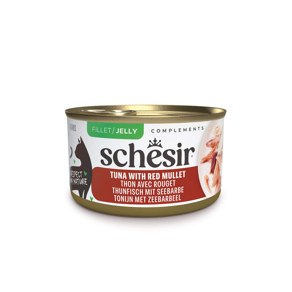 Schesir mitrā barība kaķiem, tuncis/jūras barbe želejā, 70g - Produkta attēls