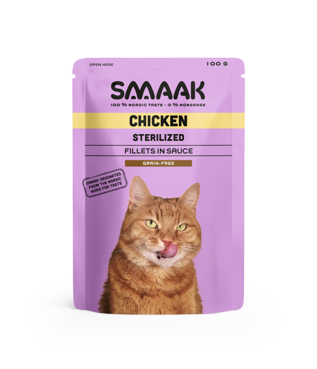 SMAAK konservai katėms su vištiena, 100g - 