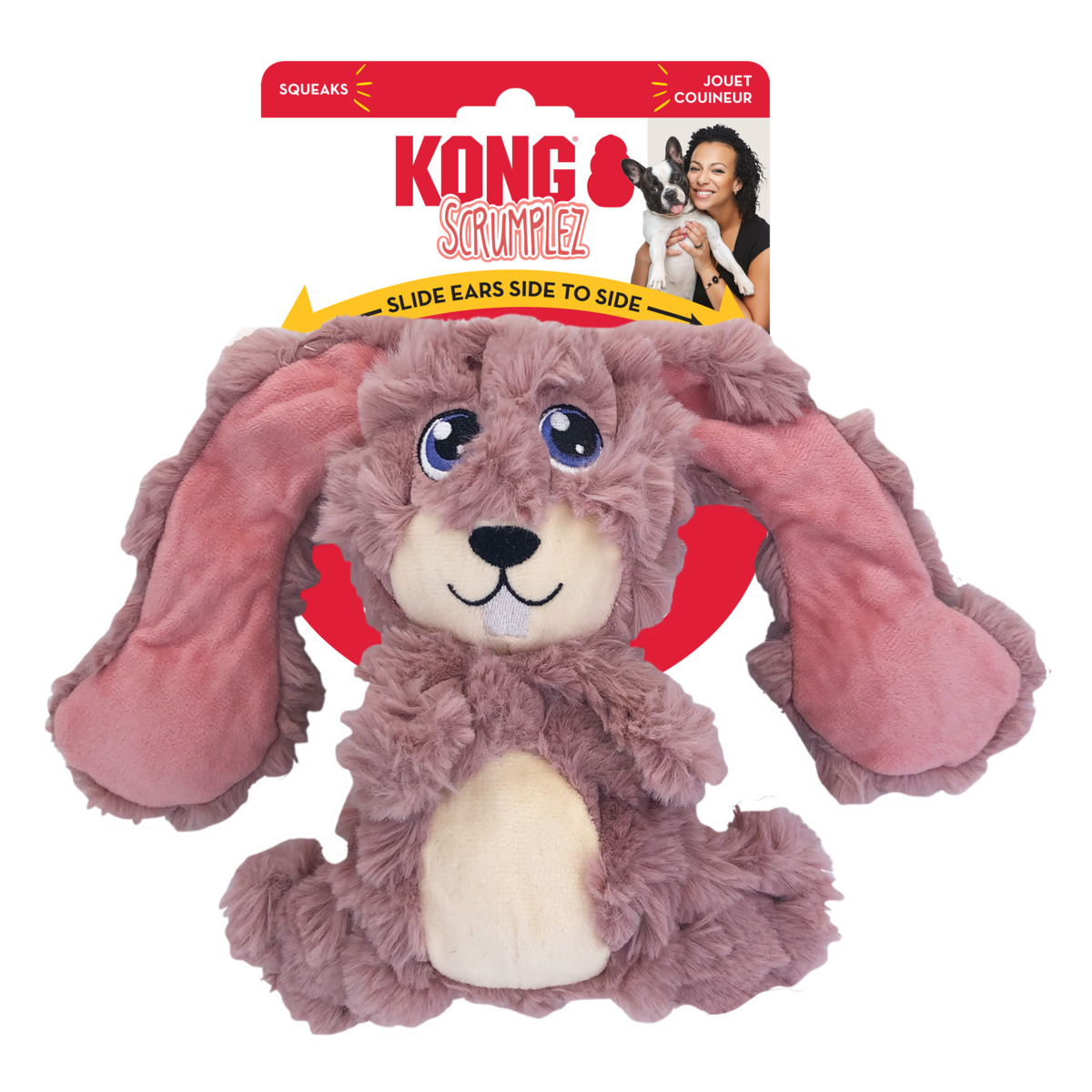 KONG Scrumplez Bunny rotaļlieta suņiem, M - Produkta attēls