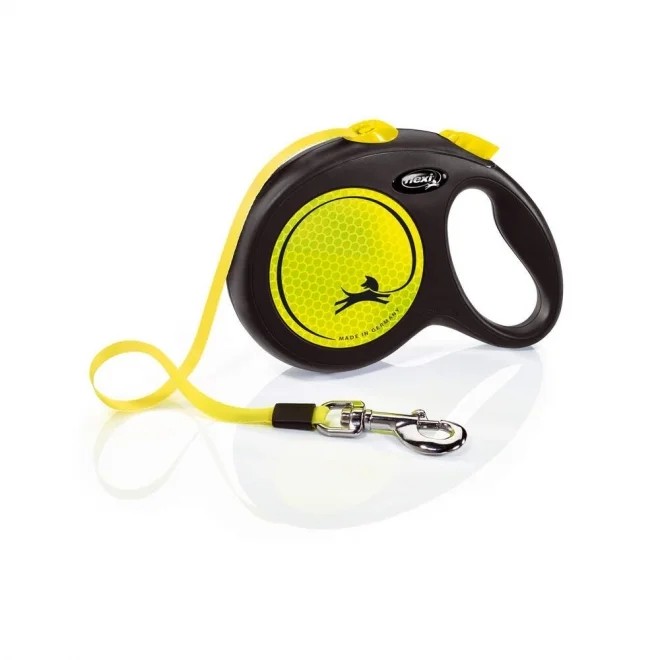Flexi Neon automatinis juostinis pavadėlis L/5 m, neoninis -  2