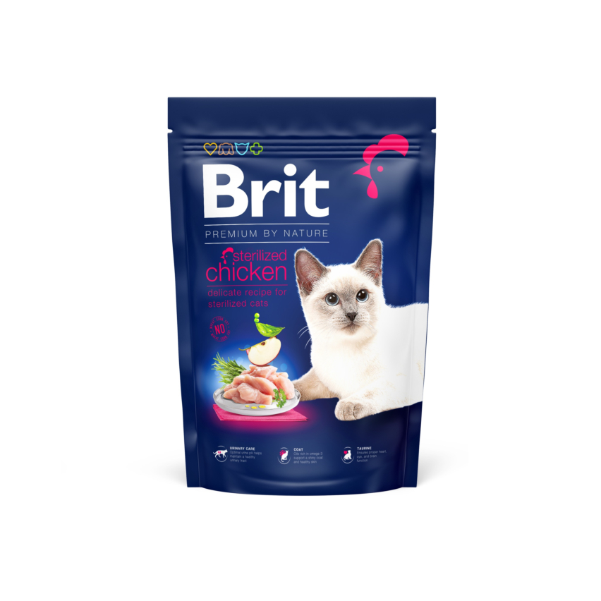 BRIT Premium sausā barība sterilizētiem kaķiem, vista, 300g - Produkta attēls