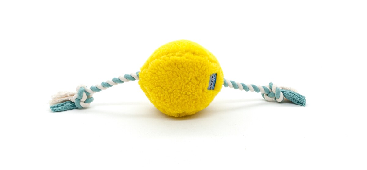 RESPLOOT Juggles Tuffle rotaļlieta suņiem, 15 x 53cm, dzeltena - Produkta attēls