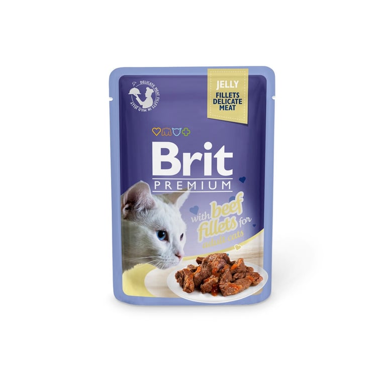Brit Premium Delicate Beef in Jelly konservai katėms su jautiena, 85 g