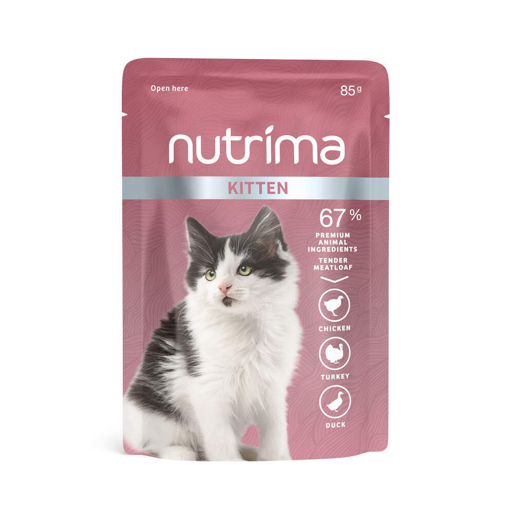 Nutrima mitrā barība kaķēniem, vista/tītars, 85g - Produkta attēls