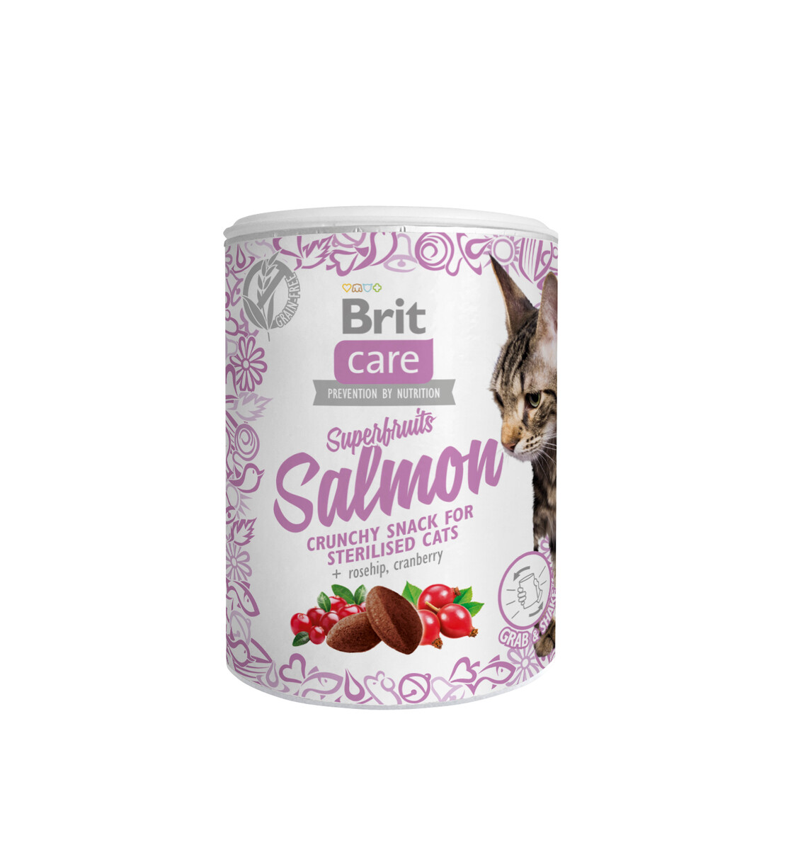 BRIT CARE SUPERFRUITS SKANĖSTAI KATĖMS SU LAŠIŠA, 100 G - 