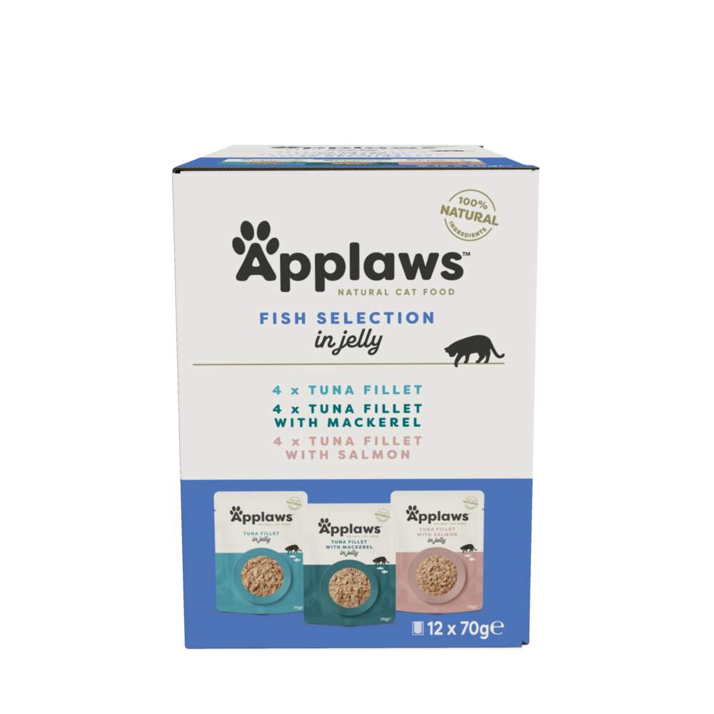 Applaws konservų rinkinys katėms „Žuvies skoniai“,12 x 70 g -  1
