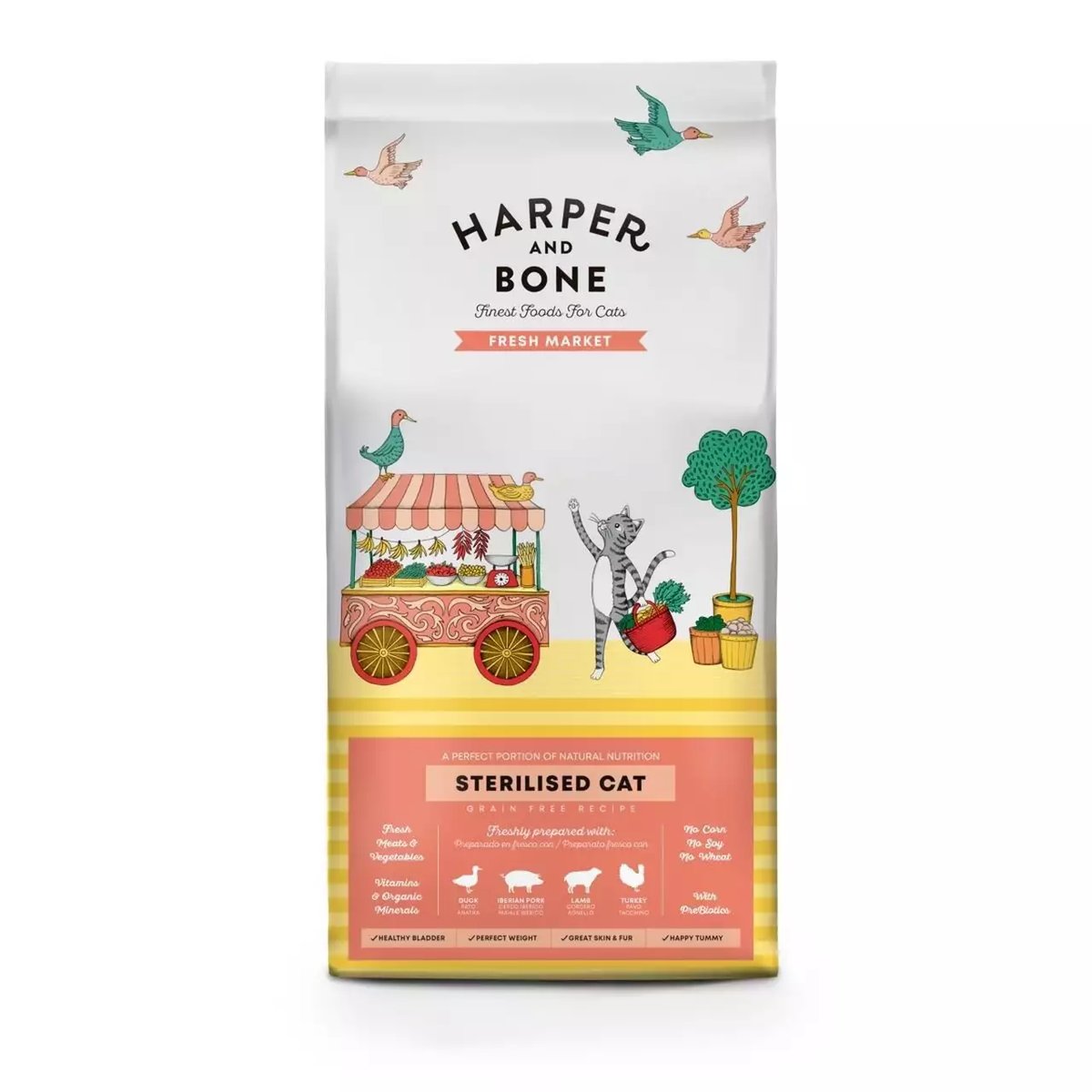 Harper and Bone Sterilised Fresh Market sausā barība kaķiem, 1,5kg - Produkta attēls