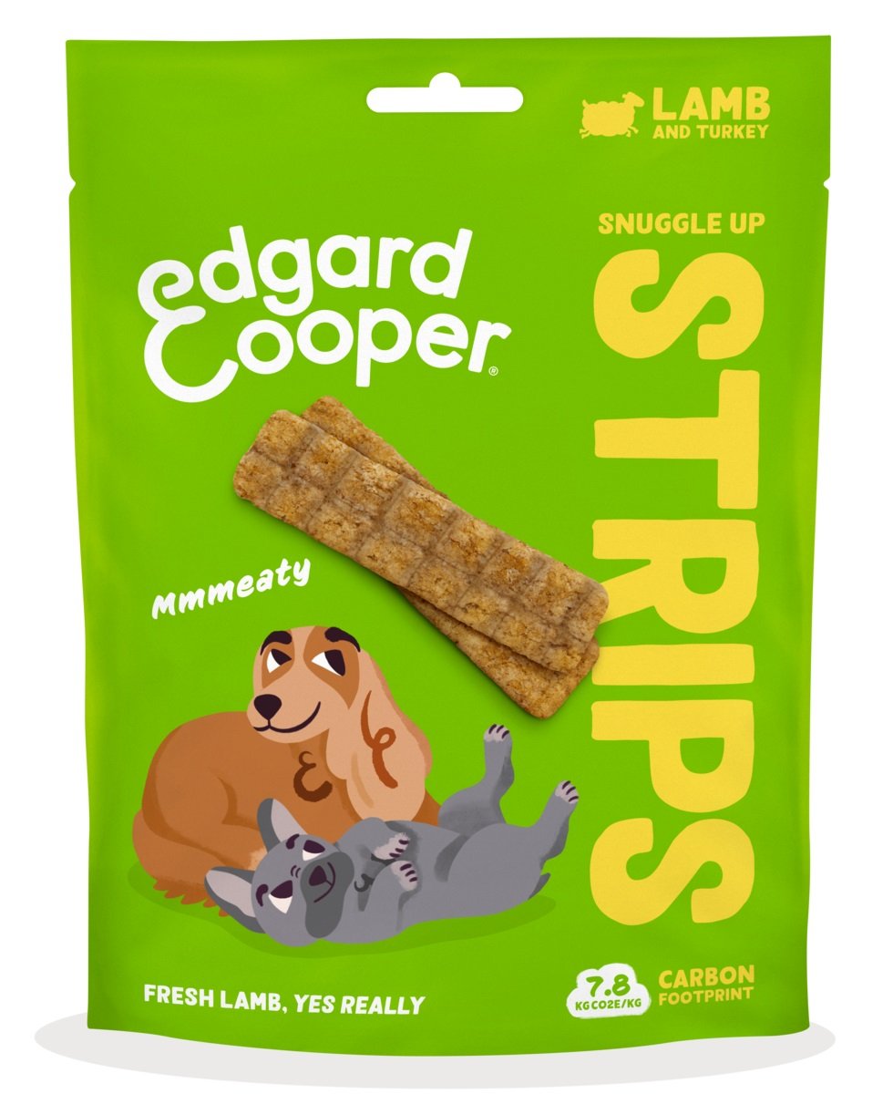 Edgard Cooper mėsos juostelės šunims, su kalakutiena ir ėriena, 75g -  1