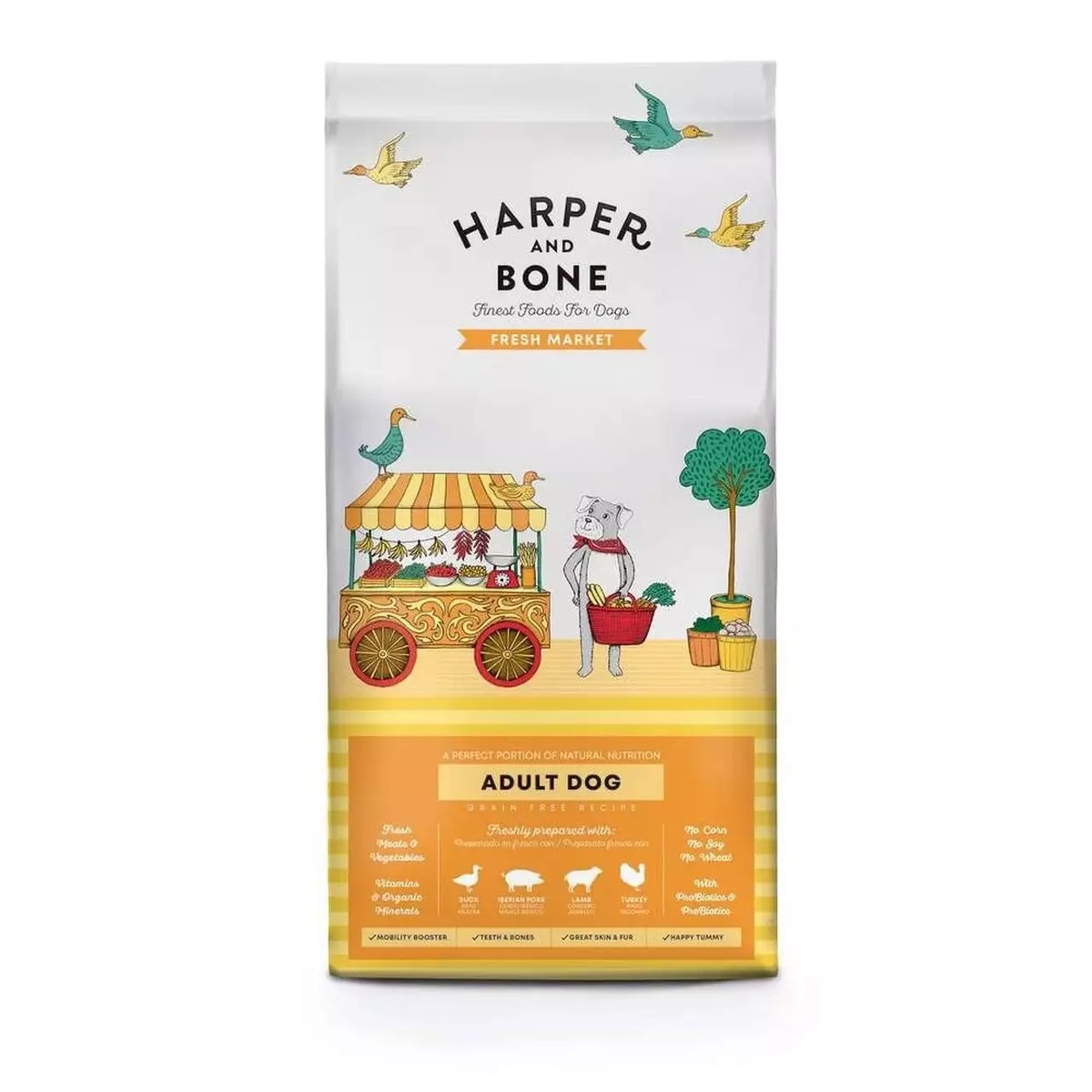 Harper and Bone Fresh Market L/M sausā barība suņiem, 2kg - Produkta attēls