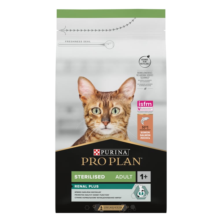 Purina PRO PLAN kassitoit STERILISED RENAL, lõherikas, 1,5kg