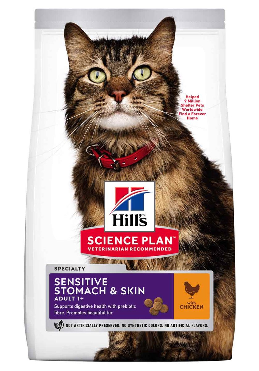 Hill´s Science Plan Sensitive Stomach&Skin maistas katėms, 1,5kg -  1
