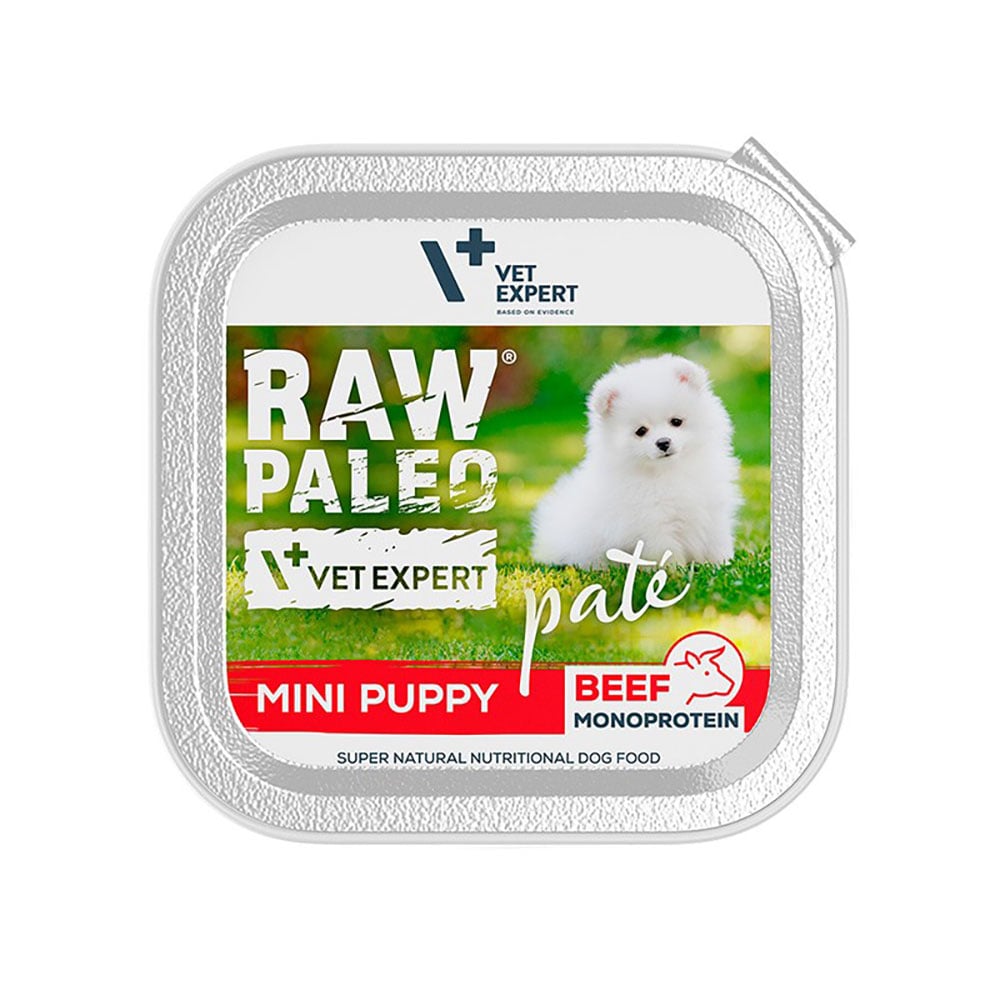 Raw Paleo Pate Mini Puppy paštetas šuniukams su jautiena, 150 g -  1