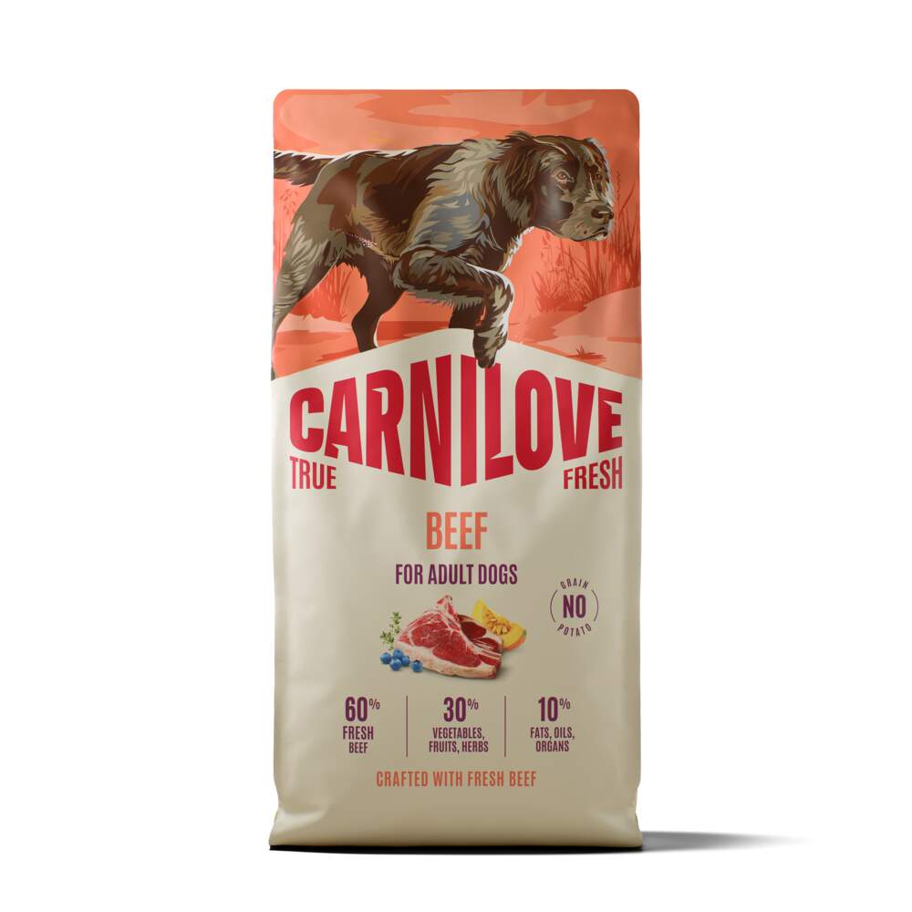 CARNILOVE True Fresh sausā barība suņiem, liellops, 12kg - Produkta attēls