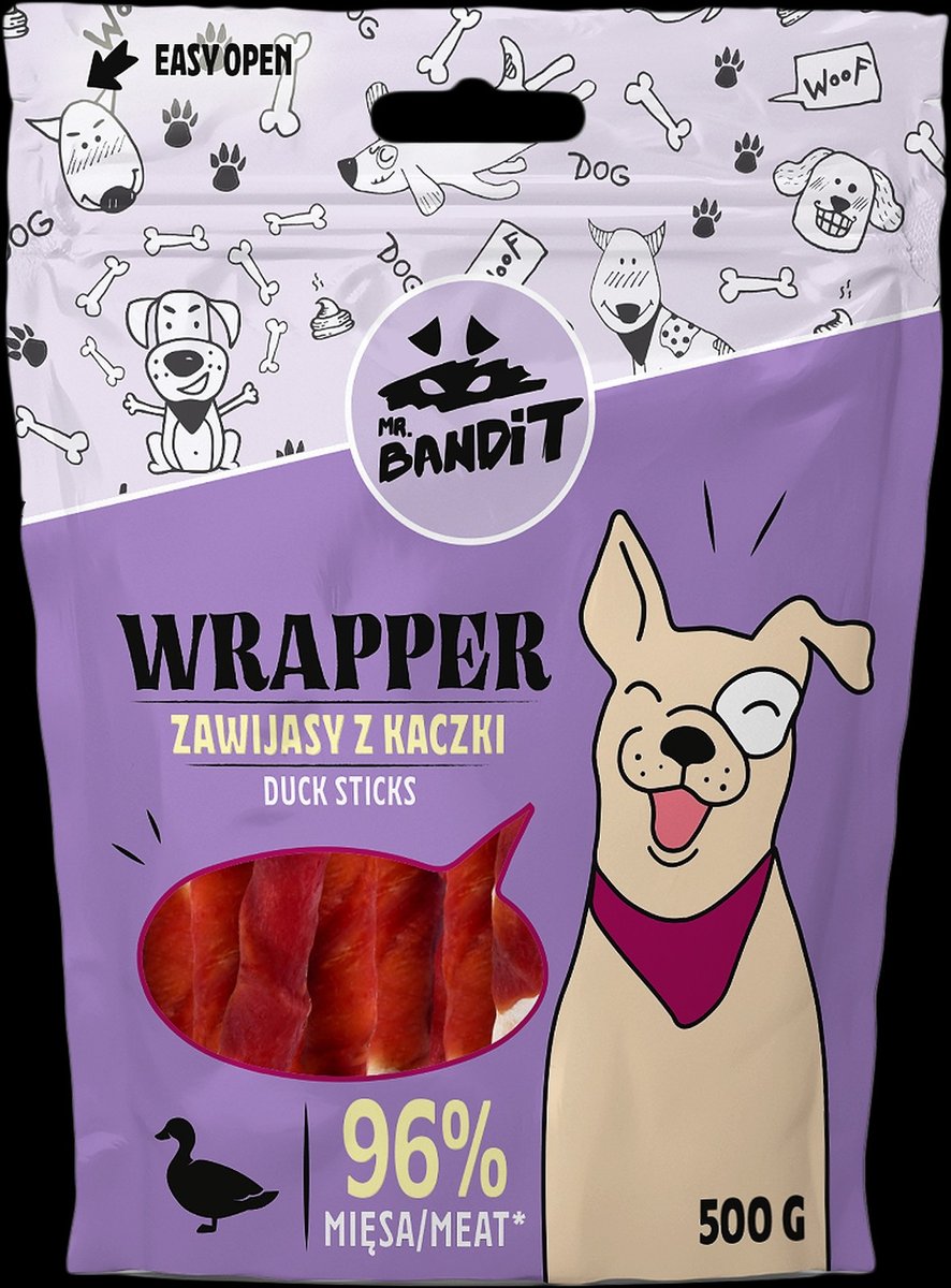 MR BANDIT Wrapper tītas pīles gaļas nūjiņas 80 g - Produkta attēls 1