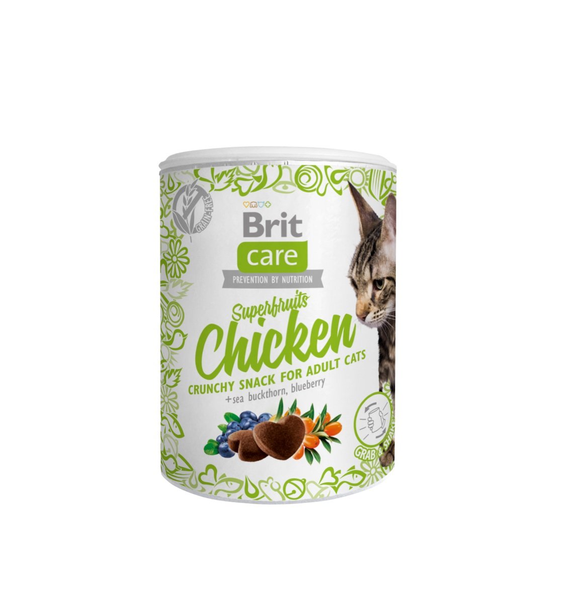 BRIT CARE SUPERFRUITS SKANĖSTAI KATĖMS SU VIŠTIENA, 100 G - 