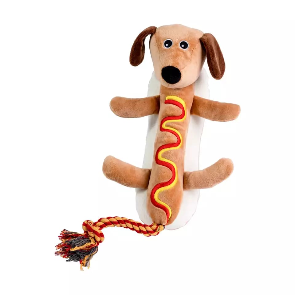 Little&Bigger TastyFeast koera mänguasi XL, Hot Dog - Tootepilt 1