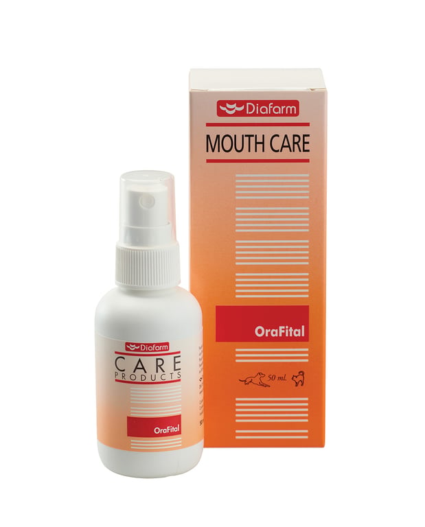 Diafarm Oral Fital burnos ir dantų purškiklis šunims ir katėms, 50 ml