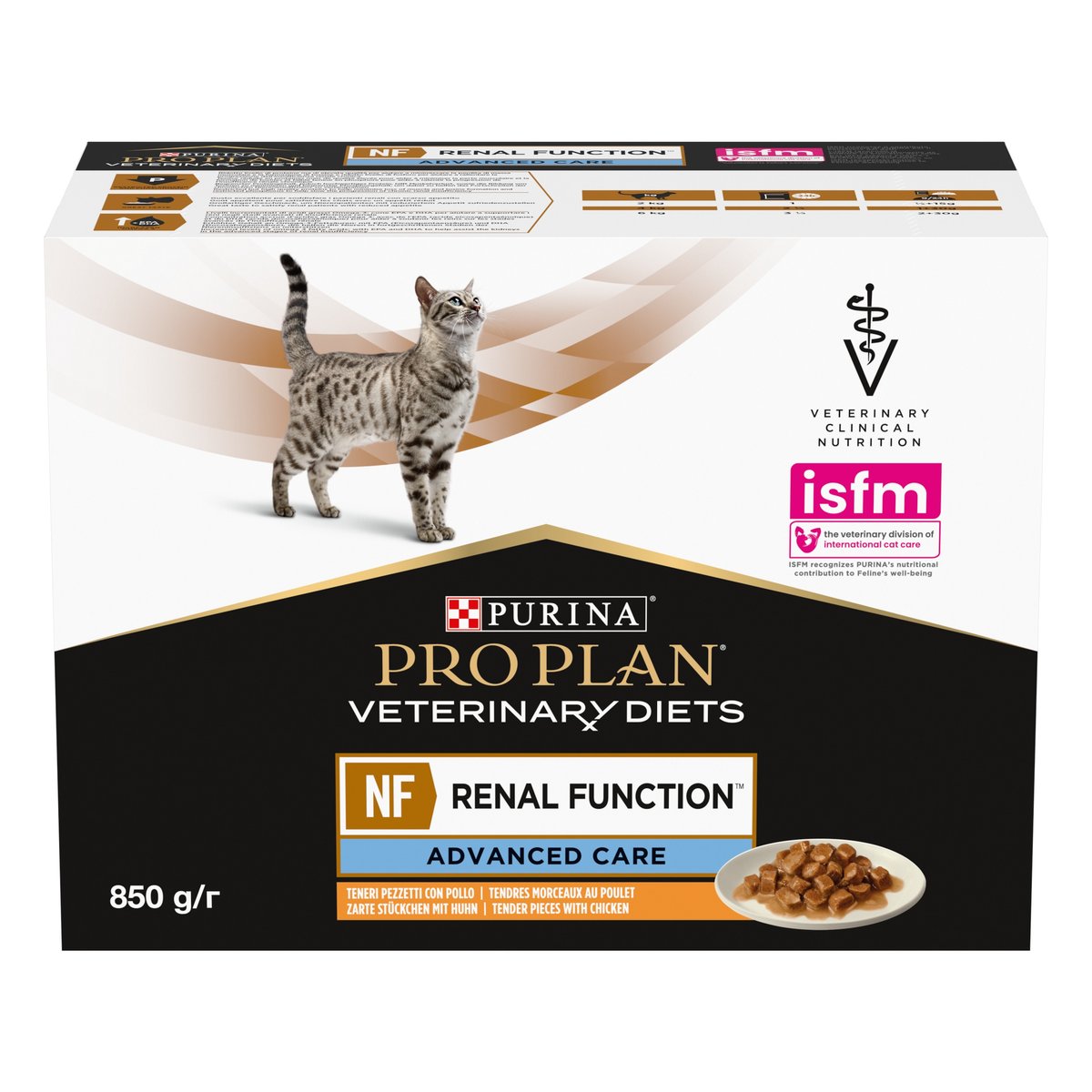 Pro Plan VD Renal NF mitrā barība kaķiem, vista, 10 x 85g - Produkta attēls