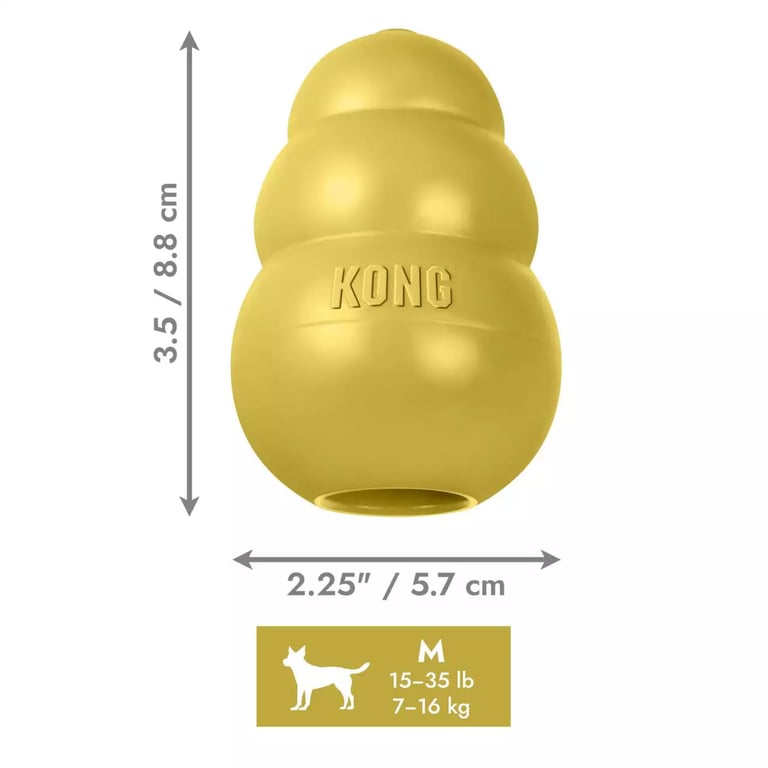 KONG Classic täidetav mänguasi M, kuldne - Tootepilt 4