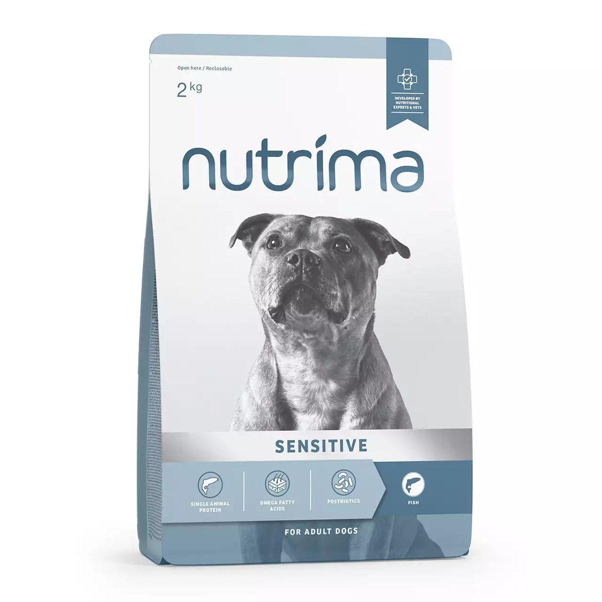 Nutrima Sensitive sausā barība suņiem, zivis, 2kg - Produkta attēls