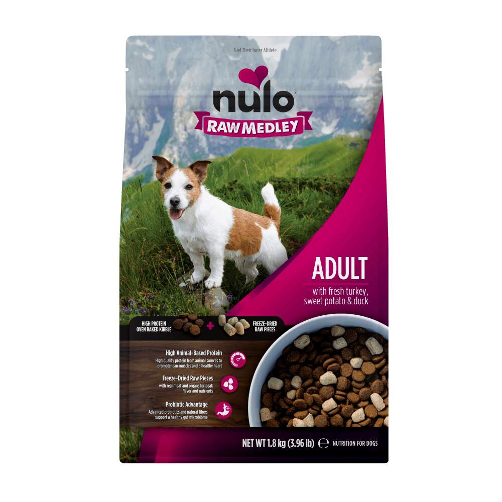NULO RM Small sausā barība suņiem, tītars/batātes/pīle, 1,8kg - Produkta attēls