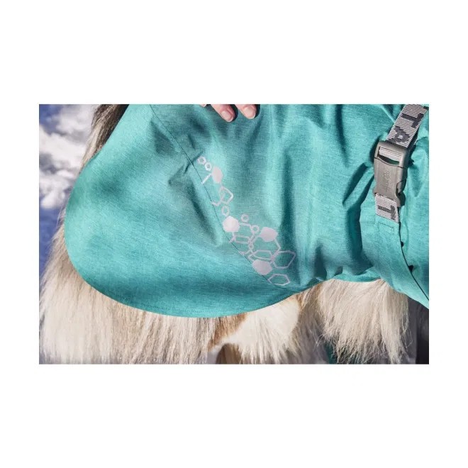 HURTTA Monsoon Coat II ECO lietusmētelis suņiem 25 cm, zilganzaļš - Produkta attēls 2