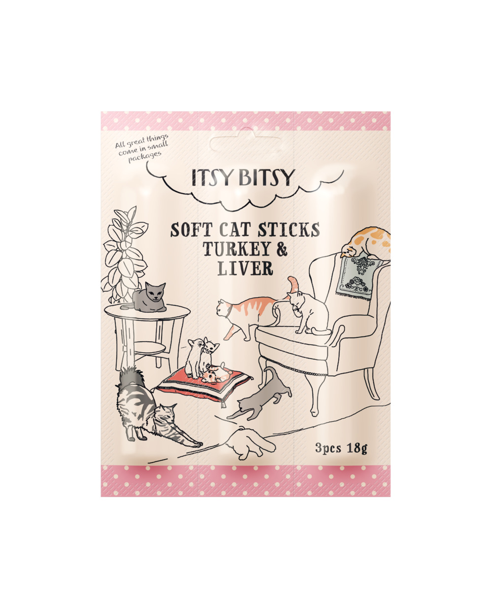 ITSY BITSY Soft kārumi kaķiem, tītars/aknas, 3gb - Produkta attēls