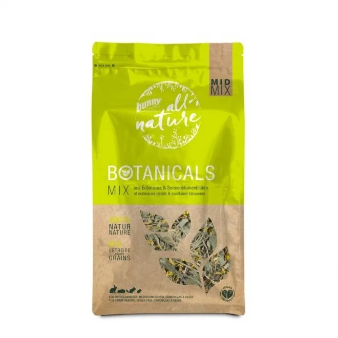 Bunny Botanicals MidMix kārums grauzējiem, ehinācija/saulespuķu ziedlapiņas, 140 g - Produkta attēls