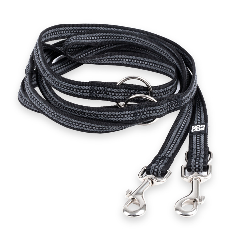 Pro Dog Multi daugiafunkcinis pavadėlis šunims, 3 m, juoda - 