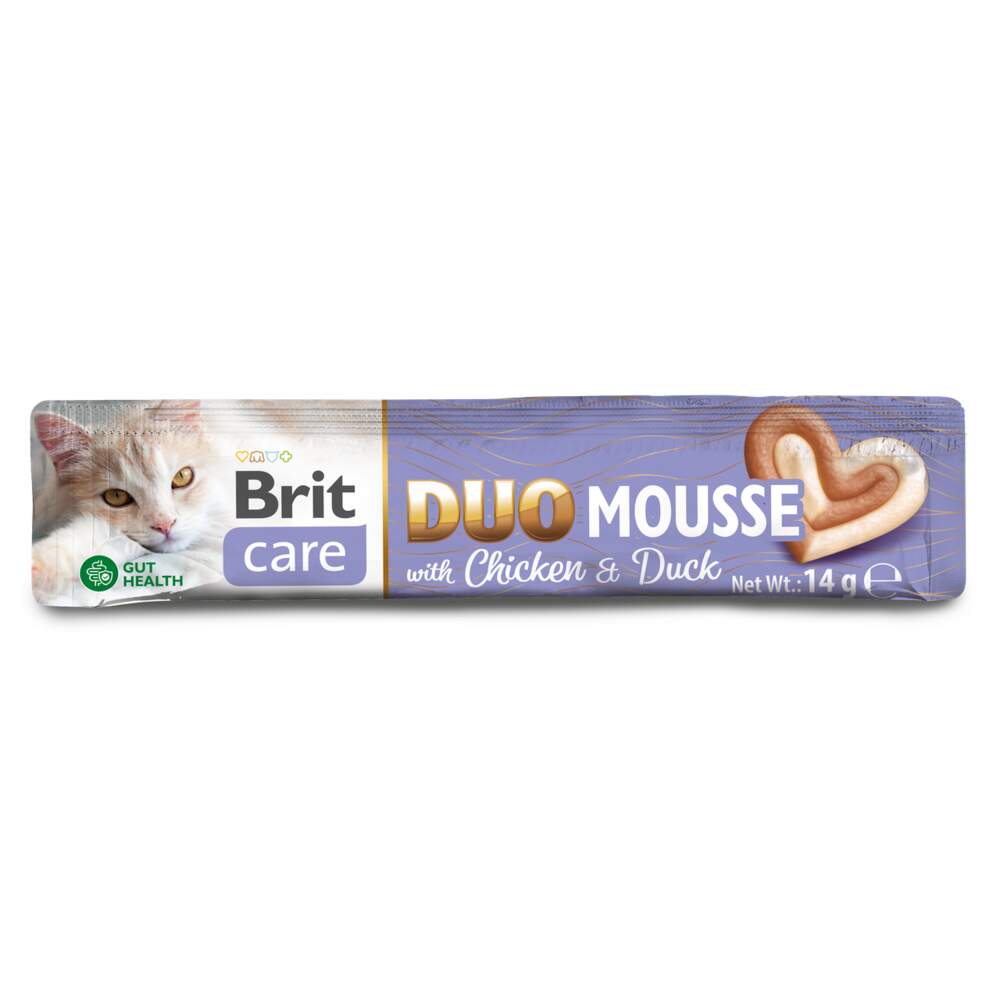 Brit Care Duo Mousse, kārums kaķiem, vista/pīle, 4x14 g - Produkta attēls