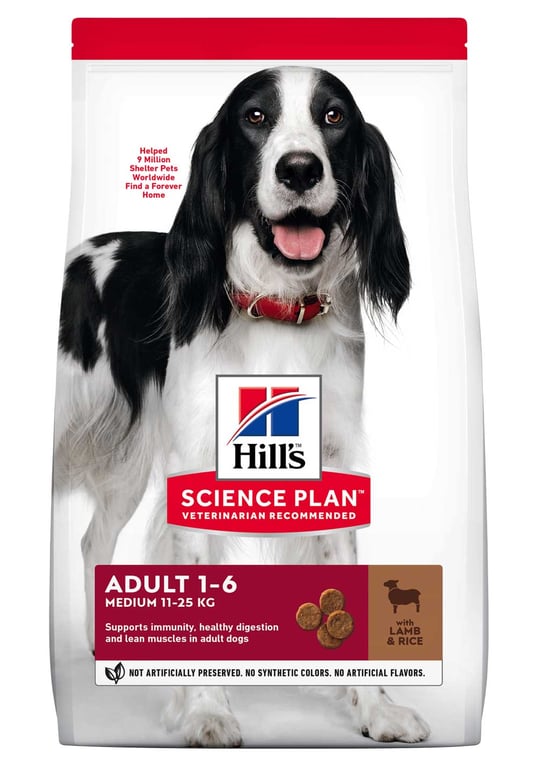 Hill's Science Plan Adult Medium maistas šunims su ėriena, 2,5kg