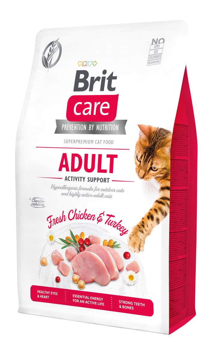 Brit Care sausas maistas suaugusioms katėms vištiena/kalakutiena, 2 kg - 