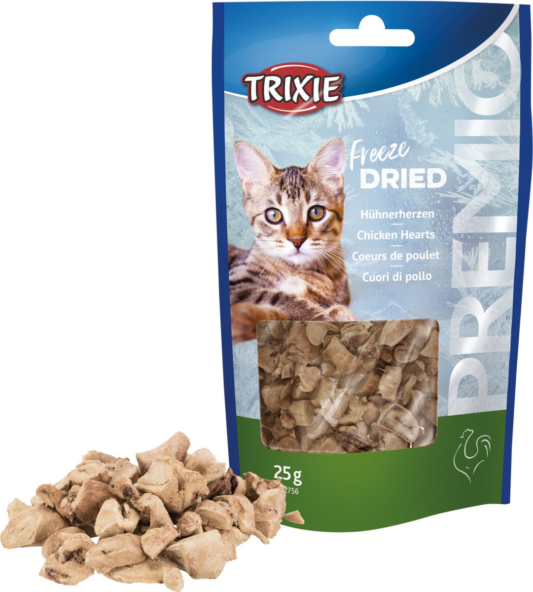 Trixie Premio liofilizuotos vištienos širdelės katėms, 25 g - 