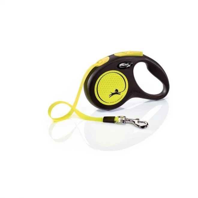 Flexi Neon automatinis juostinis pavadėlis S/5 m, neoninis -  2