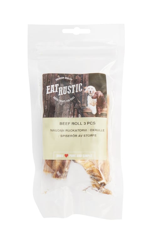 Eat Rustic natūralus skanėstas šunims – jautienos stemplės, 50 g