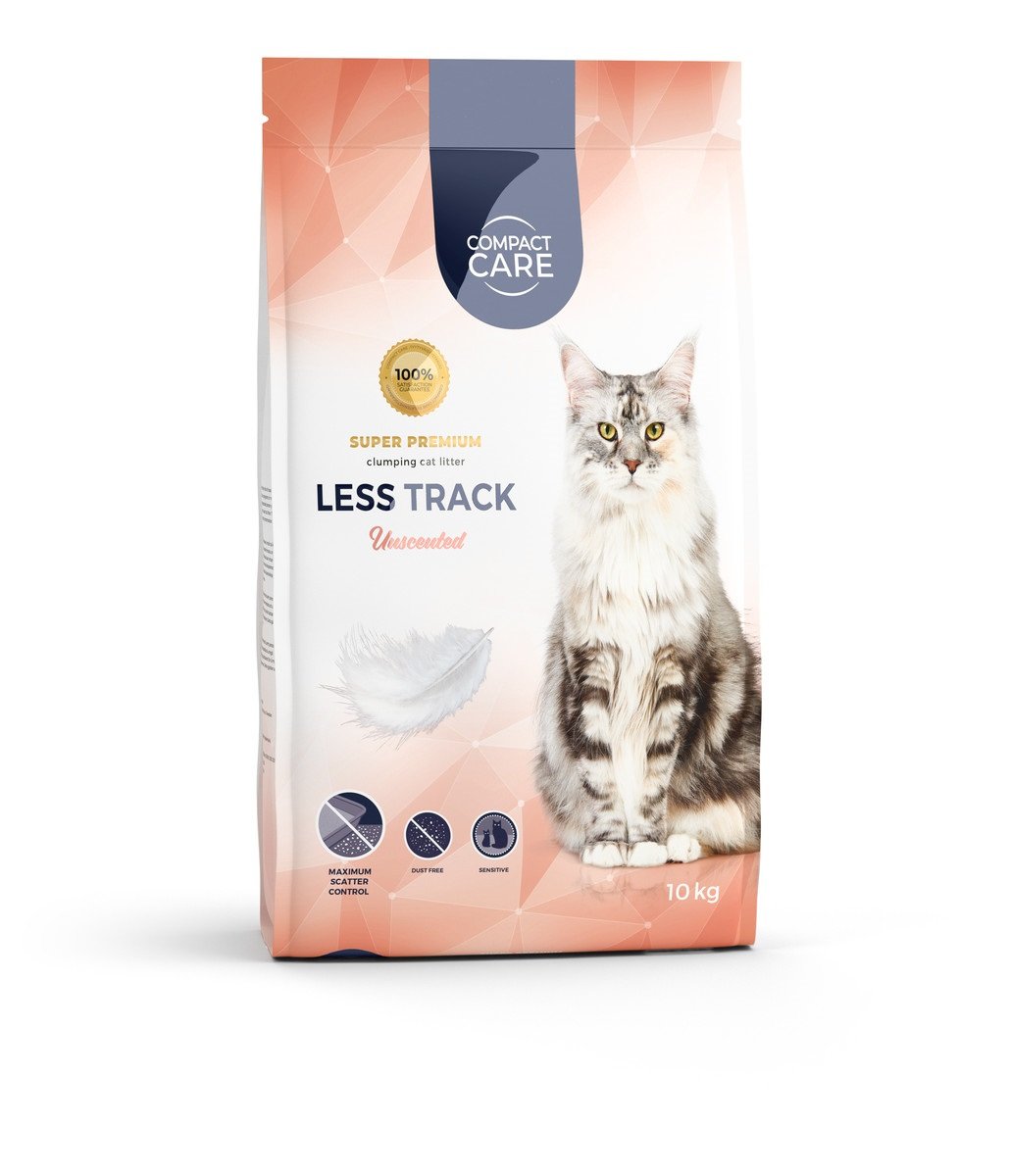 COMPACT CARE Less Track pakaiši kaķiem, 10kg, bez aromāta - Produkta attēls 1