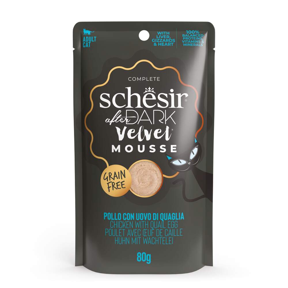 Schesir After Dark Velvet kassi einekott, kana/vutimuna, 80 g - Tootepilt