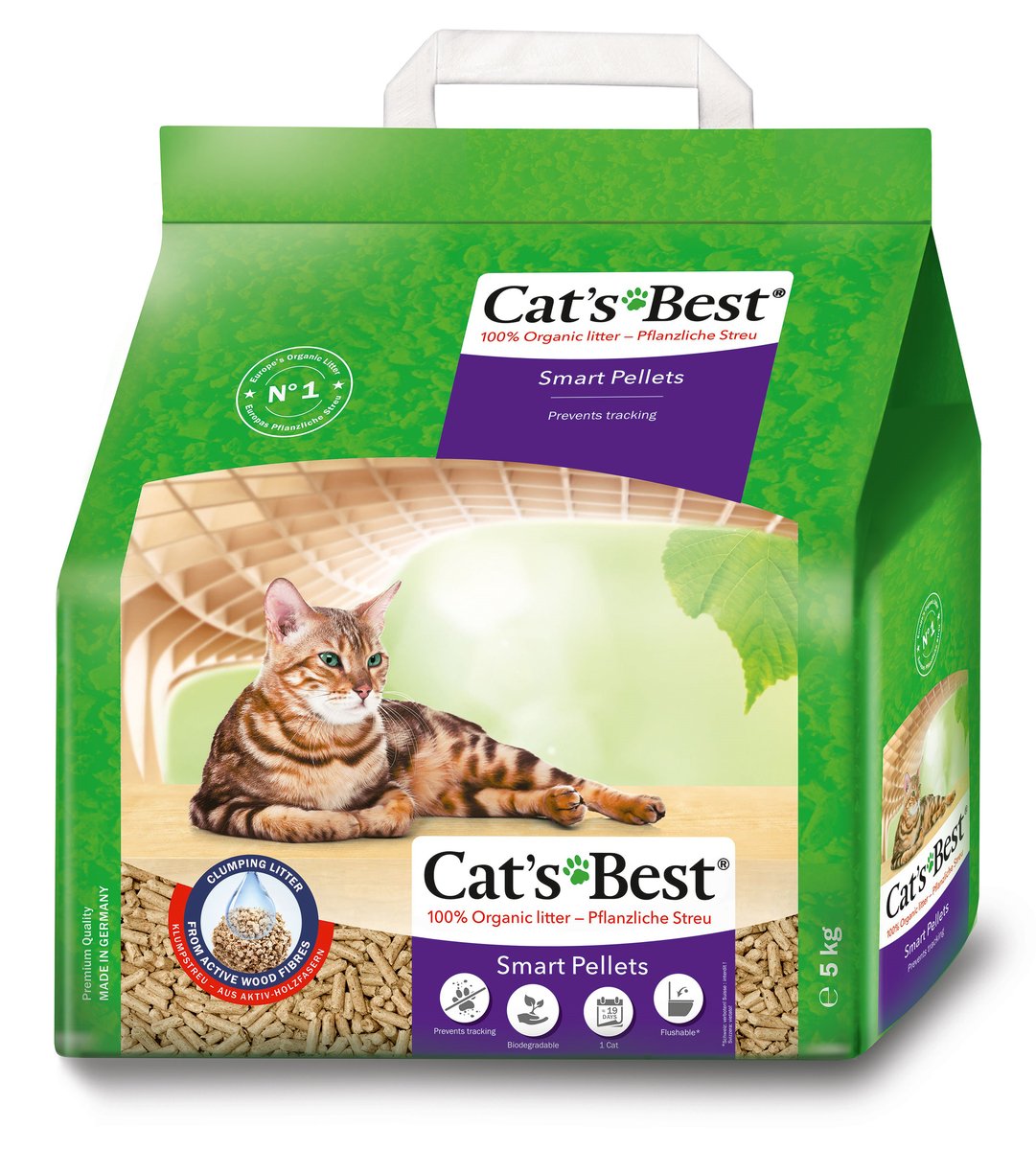 Cat's Best Smart Pellets kraikas katėms, 10 L, 5 kg -  1