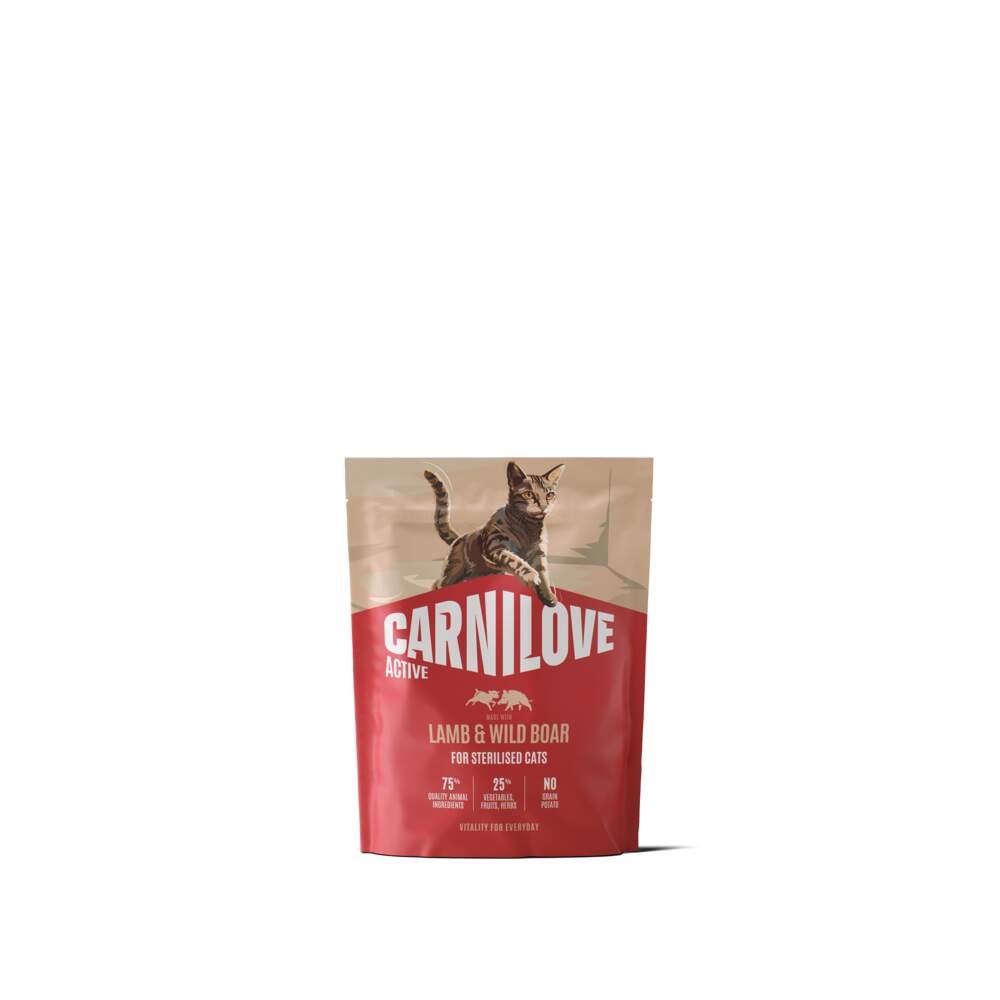 Carnilove Active kuivtoit steriliseeritud kassile, lammas/metssiga, 400 g - Tootepilt