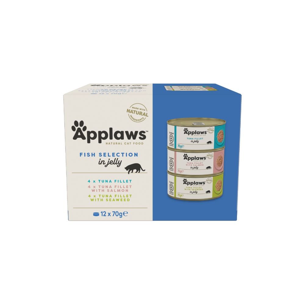 Applaws šlapio maisto rinkinys katėms (3 skoniai su tunu), 12 x 70 g -  1