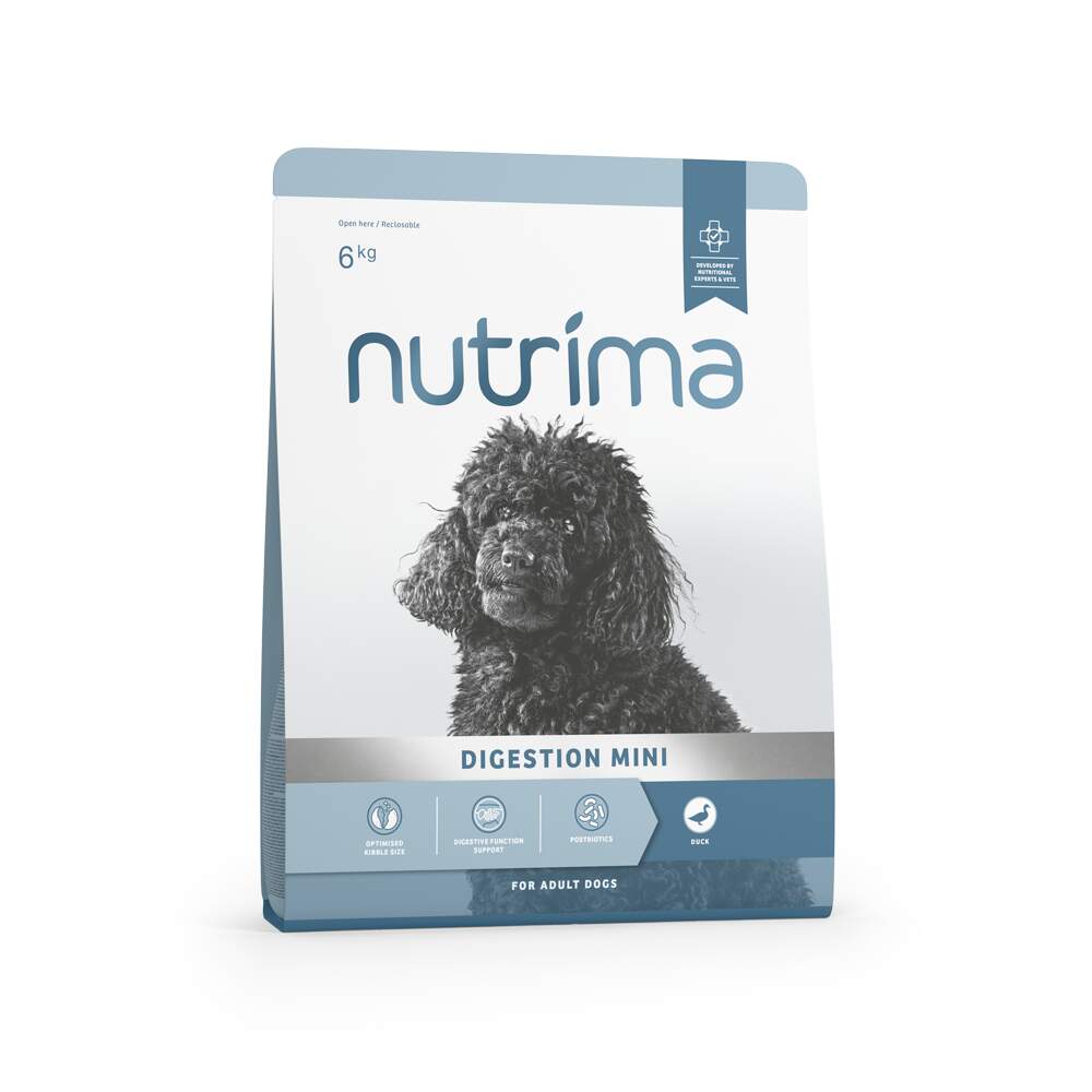 Nutrima Digestion Mini sausā barība suņiem, pīle, 6kg - Produkta attēls